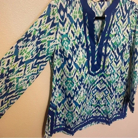 Soft Surroundings Kirti Ikat Tunic Size Small NWOT Cotton Blend Colorful - Picture 3 of 7